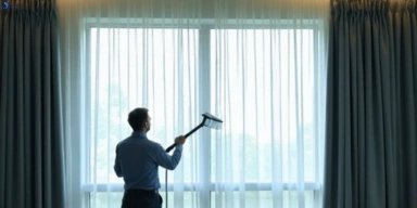 Commercial drapes cleaning service chambers-flat hotels offices