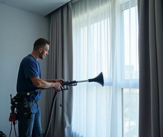 Professional drapes cleaning process tools Matty Curtain Cleaning chambers-flat