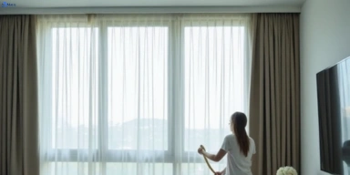 Delicate sheer drape cleaning chambers-flat Matty Curtain Cleaning