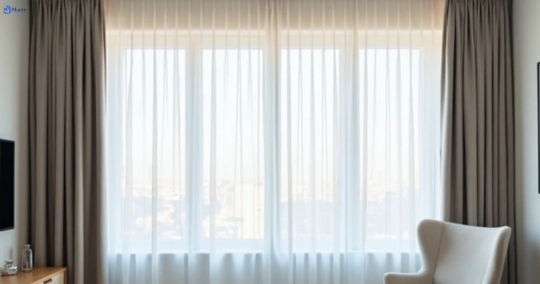 Restored vibrant drapes in chambers-flat QLD after Matty Curtain Cleaning